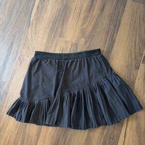 SPANX Get Moving Yes Pleated Skort Sz Medium Black Shorts Tennis Skirt Pockets